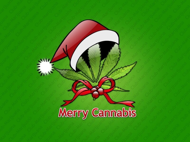 Merry Cannabis holiday graphic