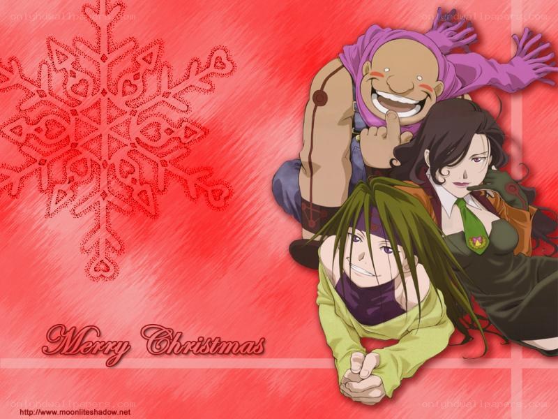 Merry Christmas anime characters