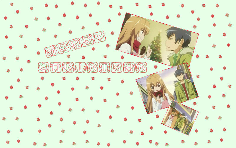 Merry Christmas anime collage