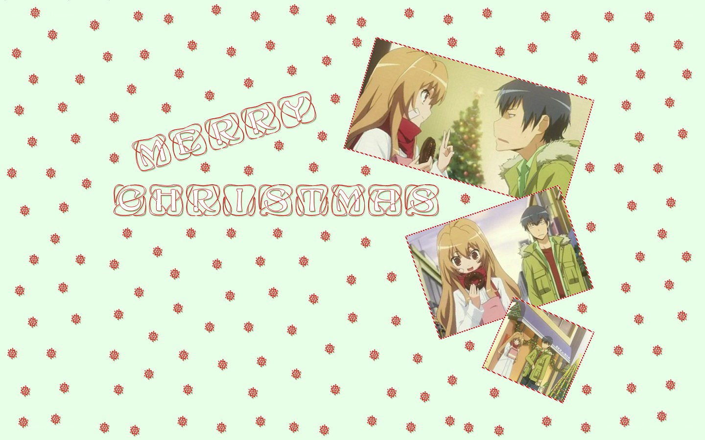 Merry Christmas anime collage