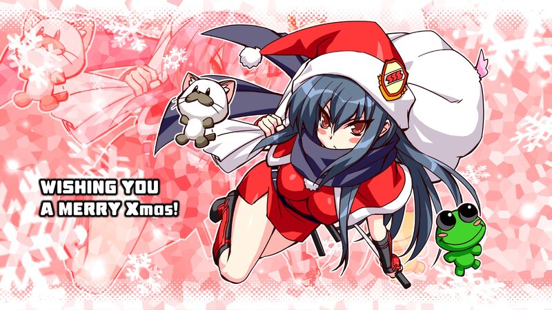 Merry Christmas anime girl
