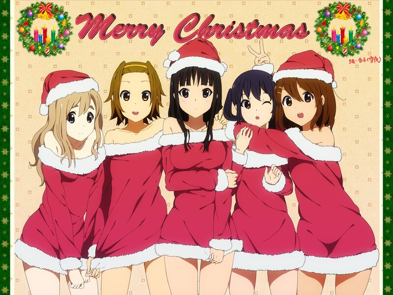 Merry Christmas anime girls