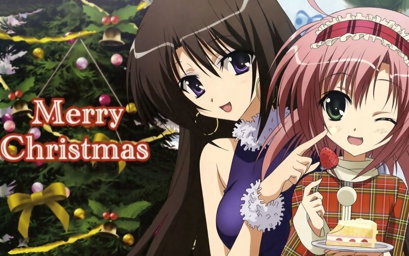 Merry Christmas anime girls