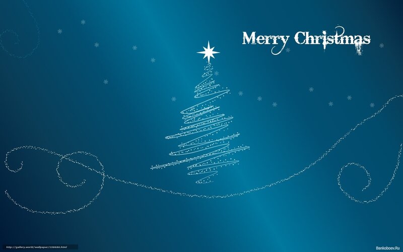 Merry Christmas blue wallpaper