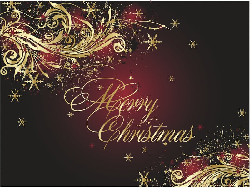 Merry Christmas Card — Black