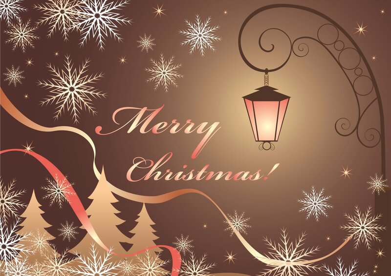 Merry Christmas Card — Brown
