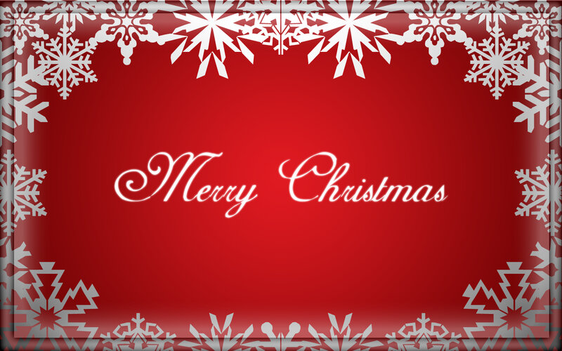 Merry Christmas Card — Red