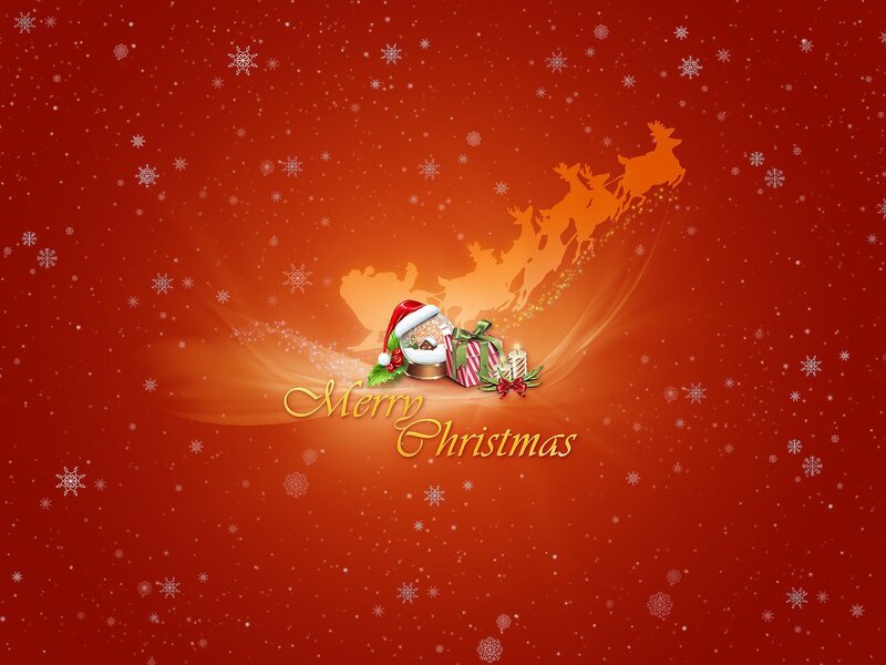 Merry Christmas festive scene