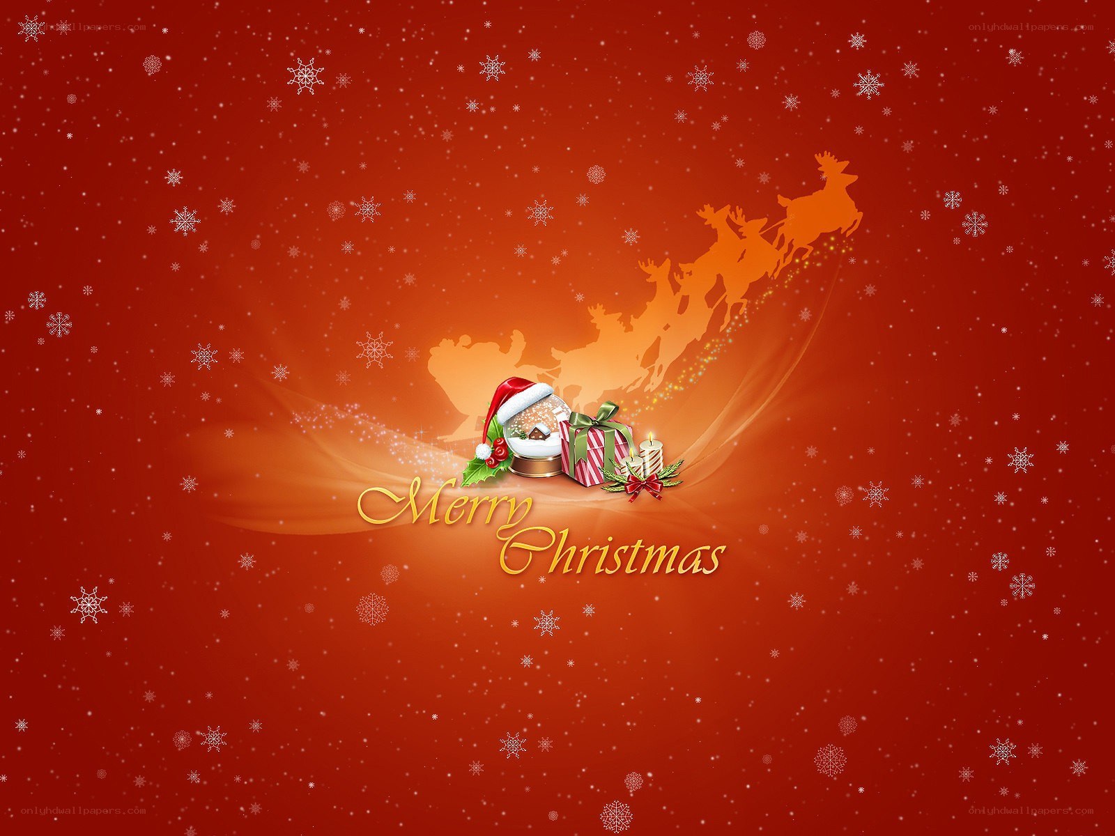 Merry Christmas festive scene