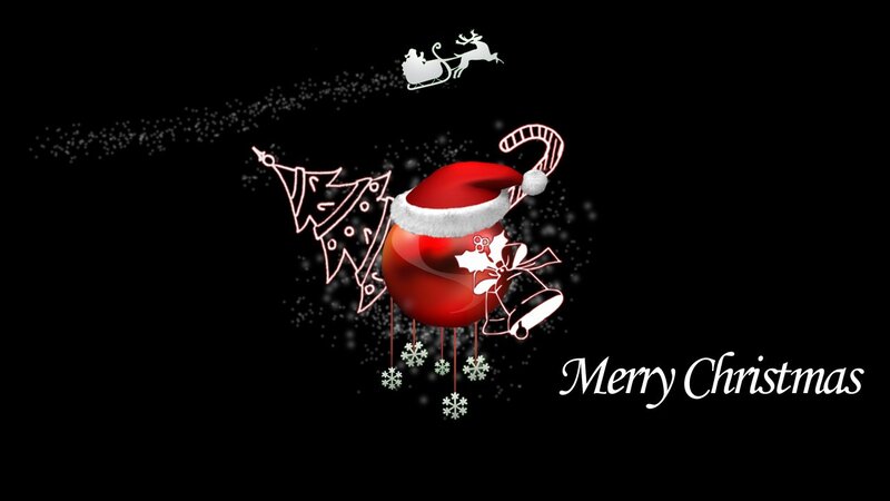 Merry Christmas festive scene