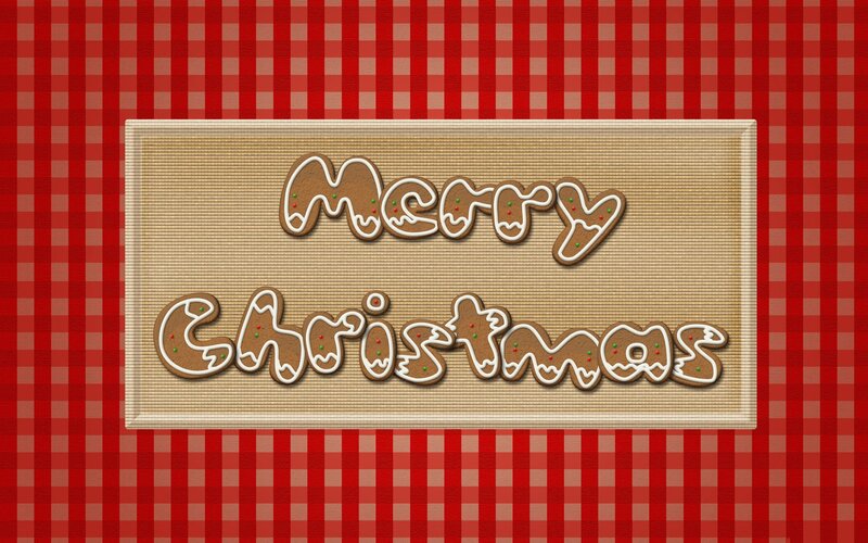 Merry Christmas gingerbread sign