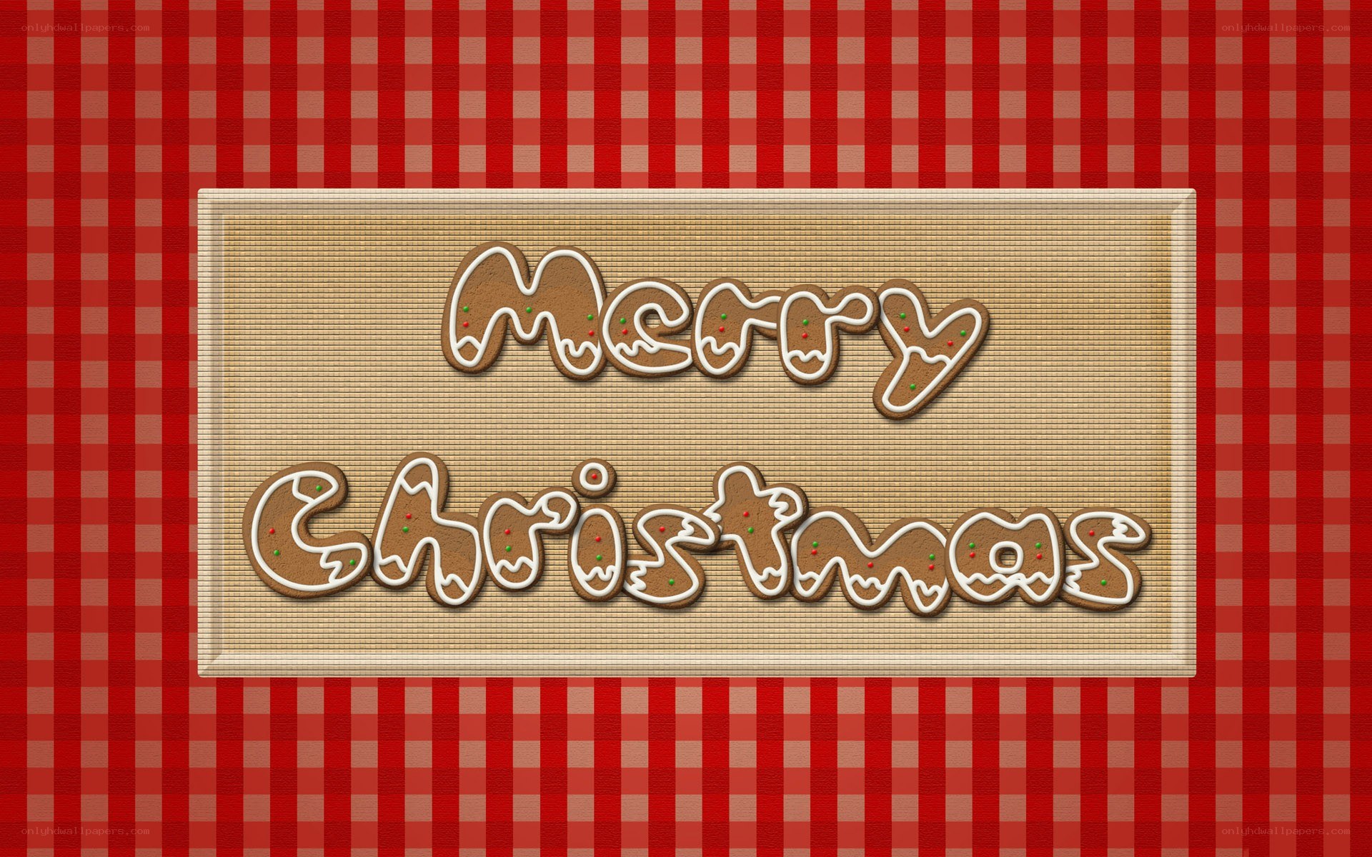 Merry Christmas gingerbread sign