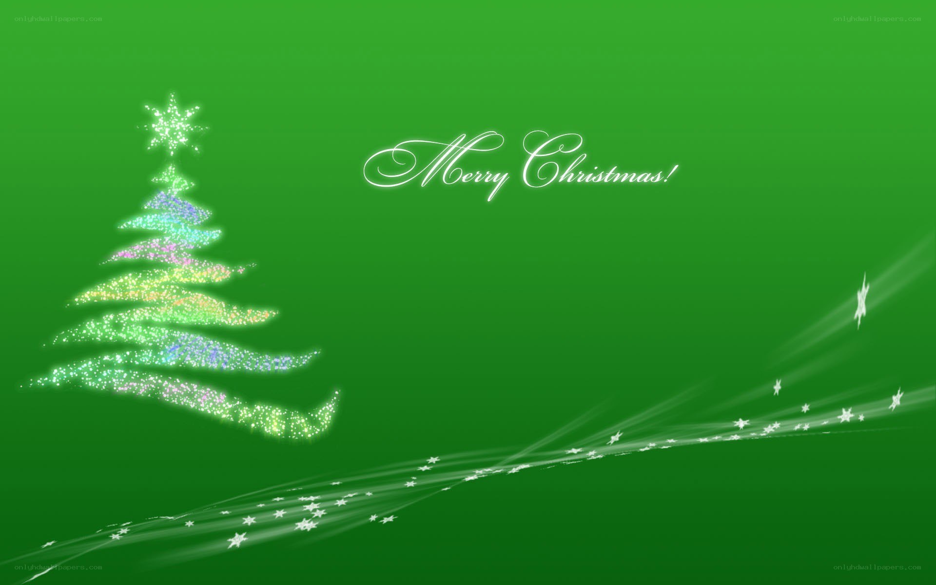 Merry Christmas green background