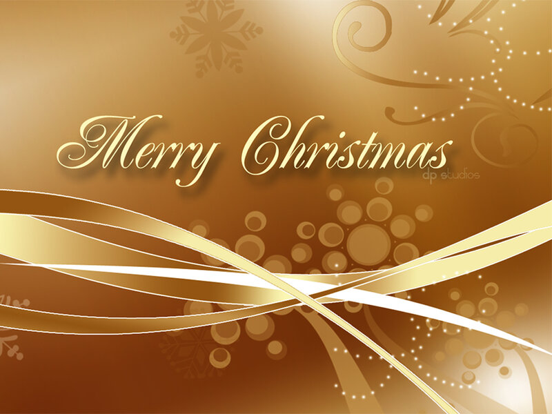 Merry Christmas Greeting — Gold