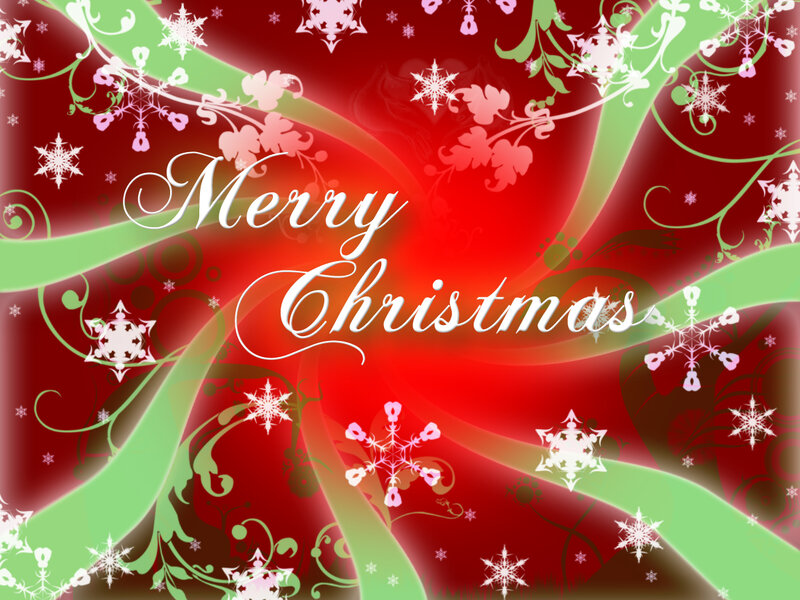 Merry Christmas Greeting — Red, Festive