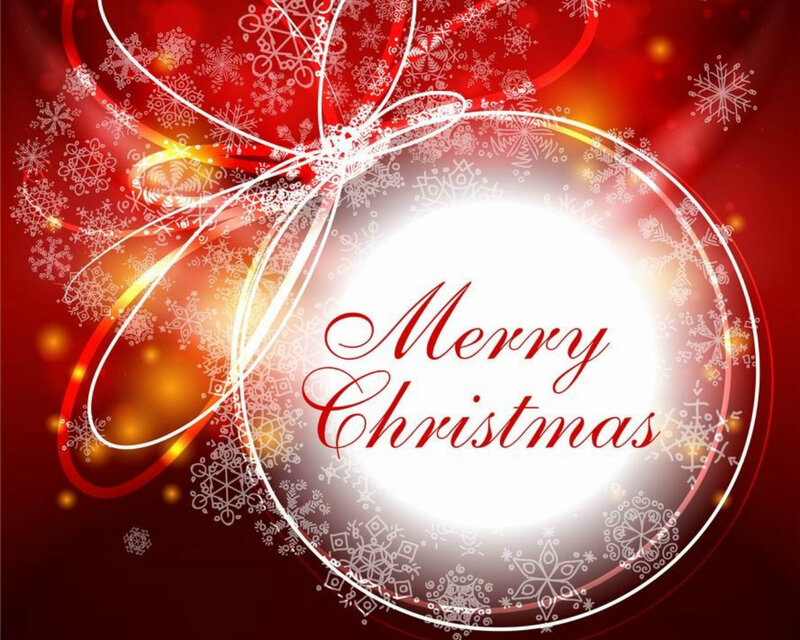 Merry Christmas Greeting — Red, Festive, Winter