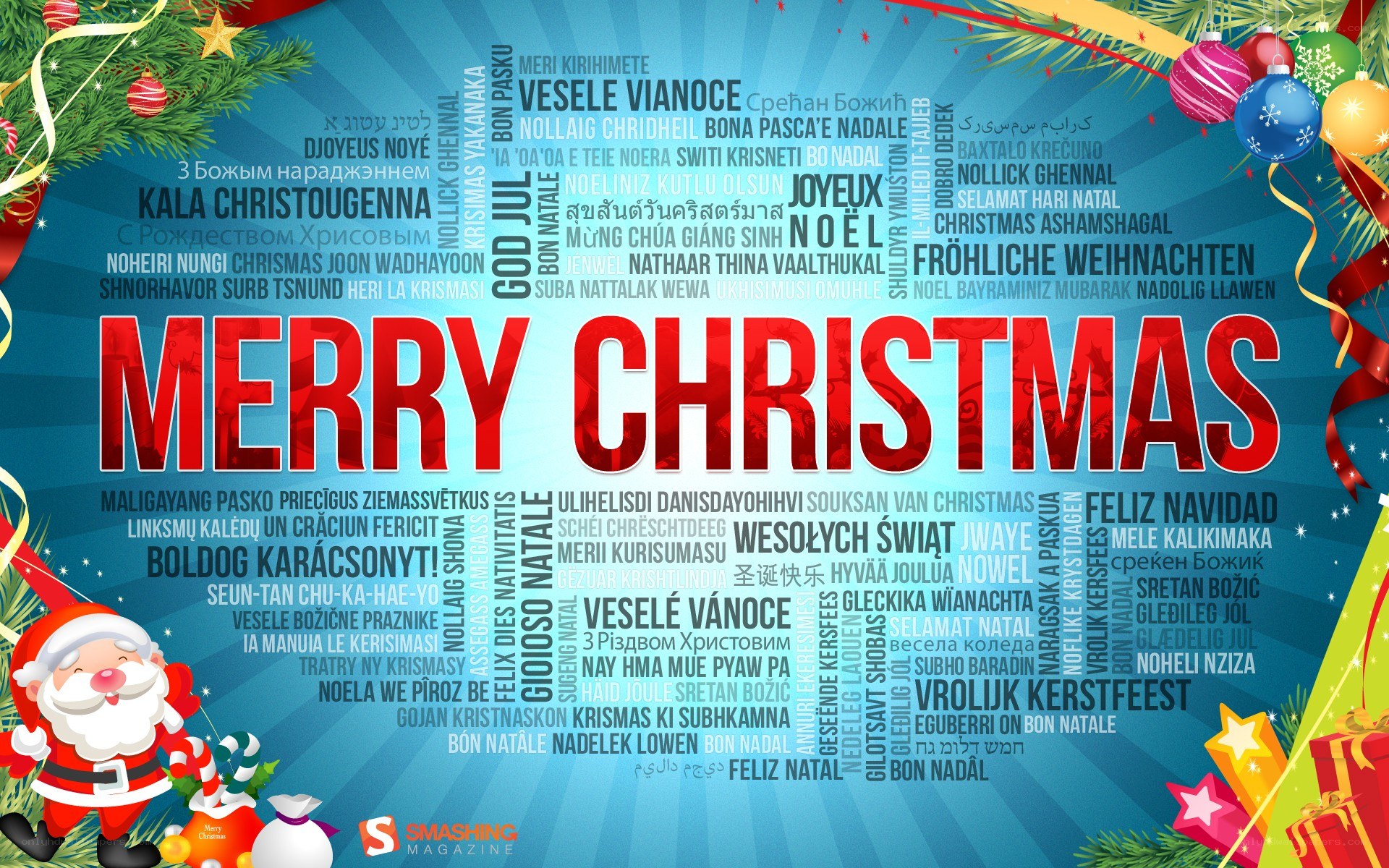 Merry Christmas in many languages