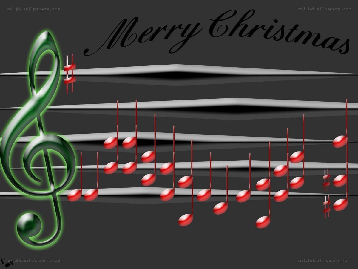 Merry Christmas music notes