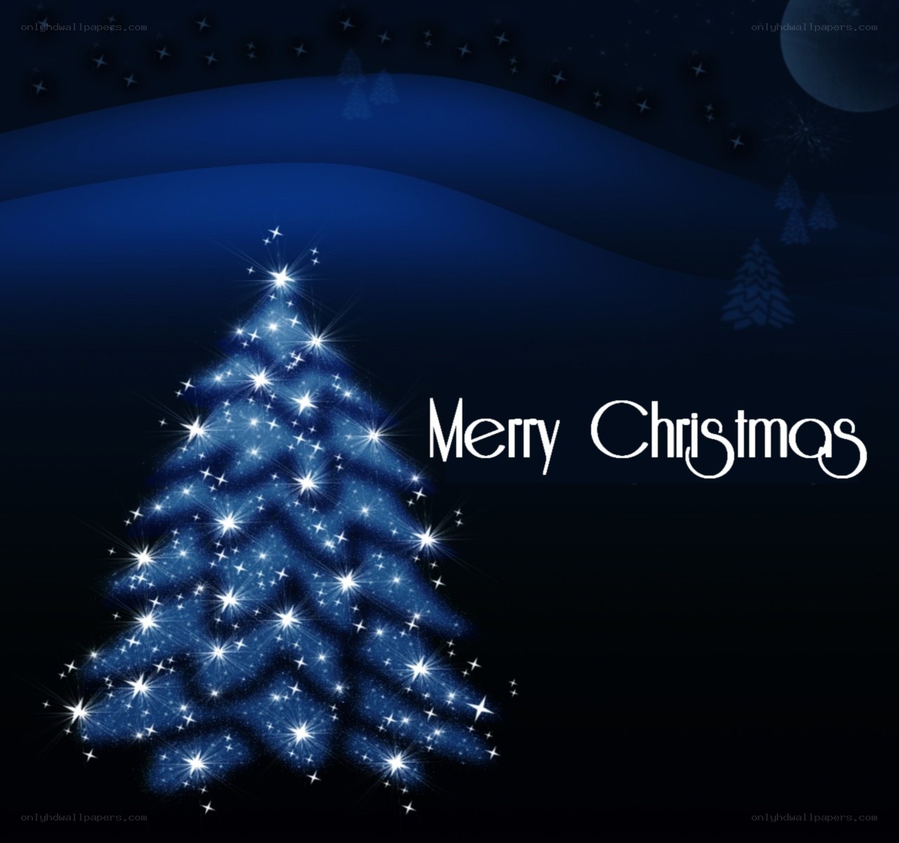 Merry Christmas night scene