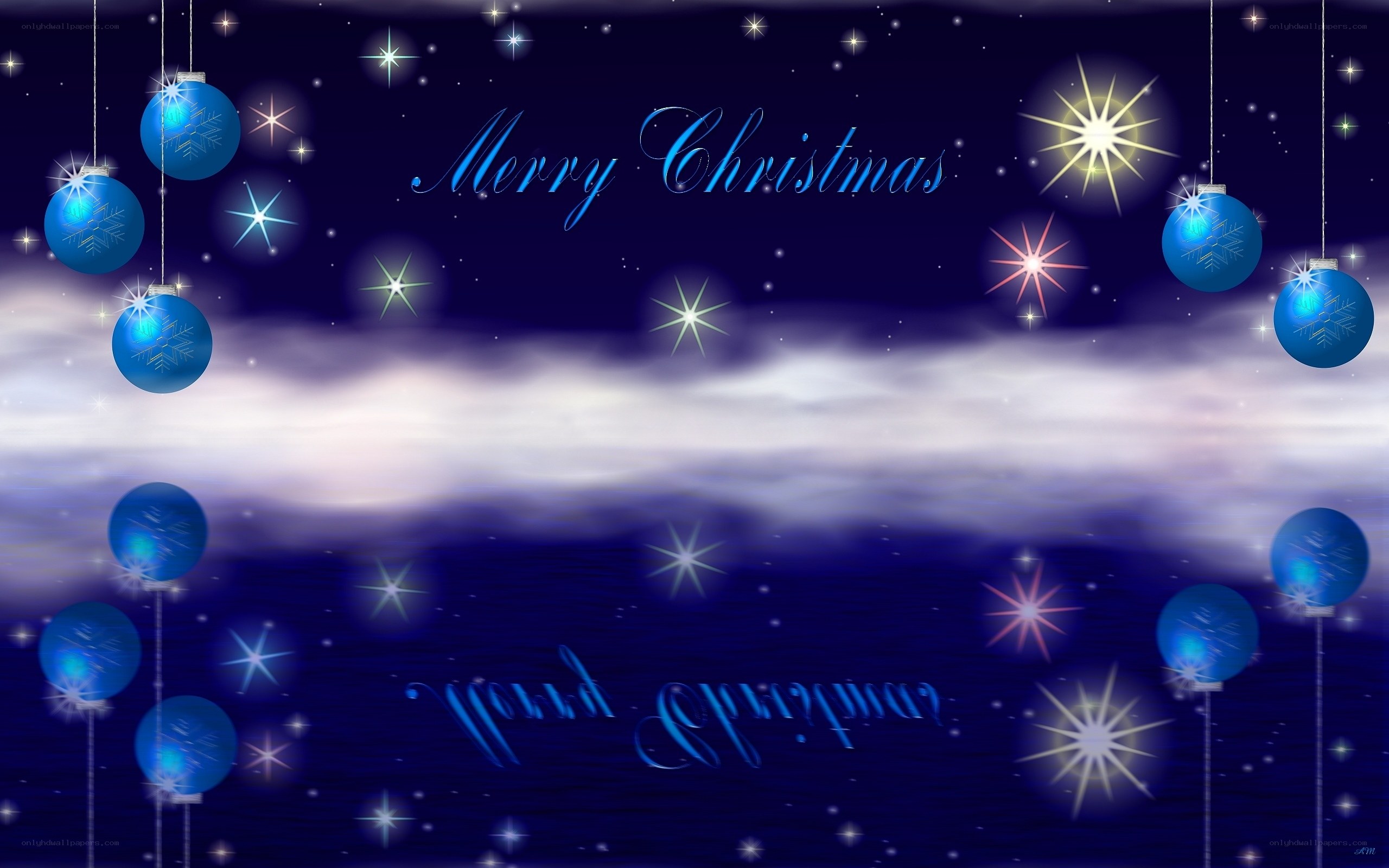 Merry Christmas night scene