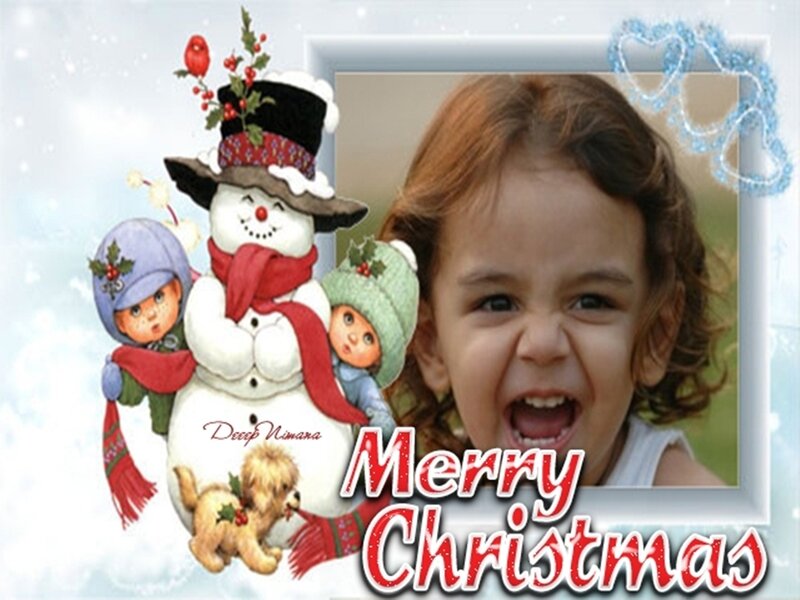 Merry Christmas photo frame