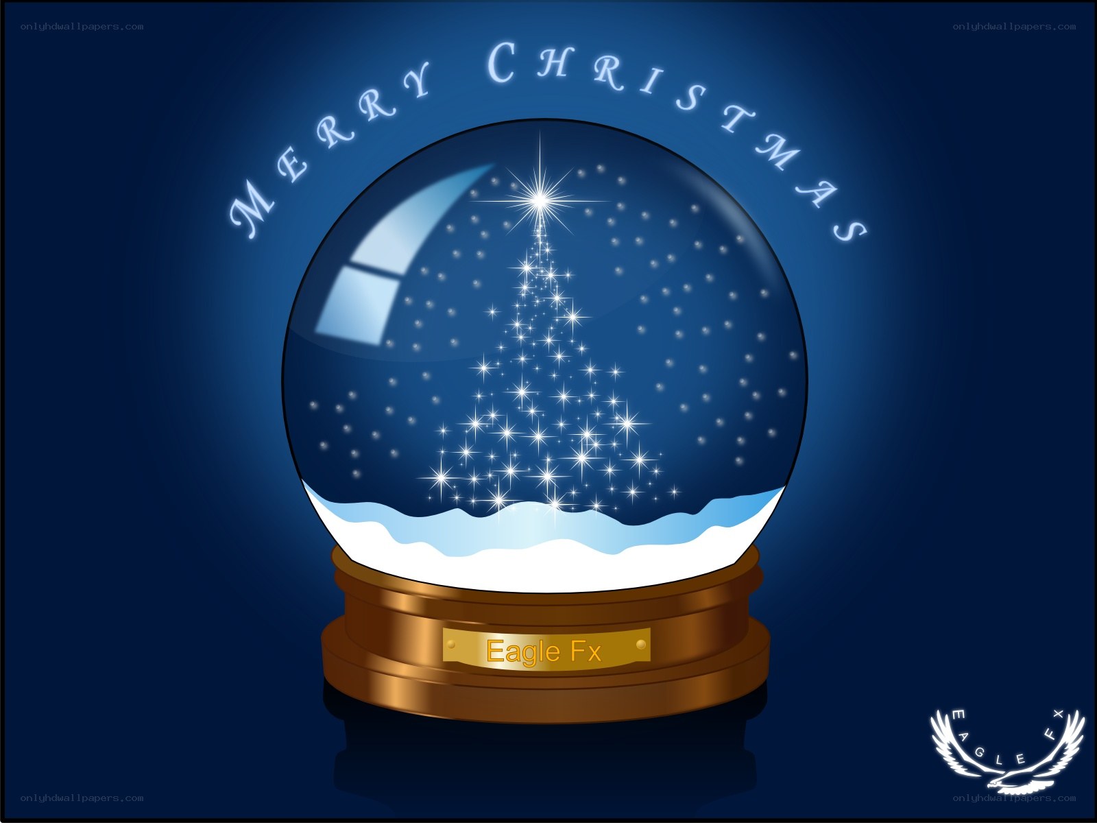 Merry Christmas snow globe