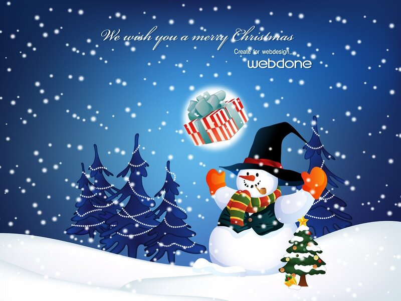 Merry Christmas snowman