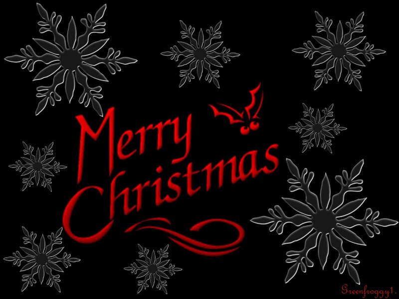 Merry Christmas Text — Black, Festive, Winter