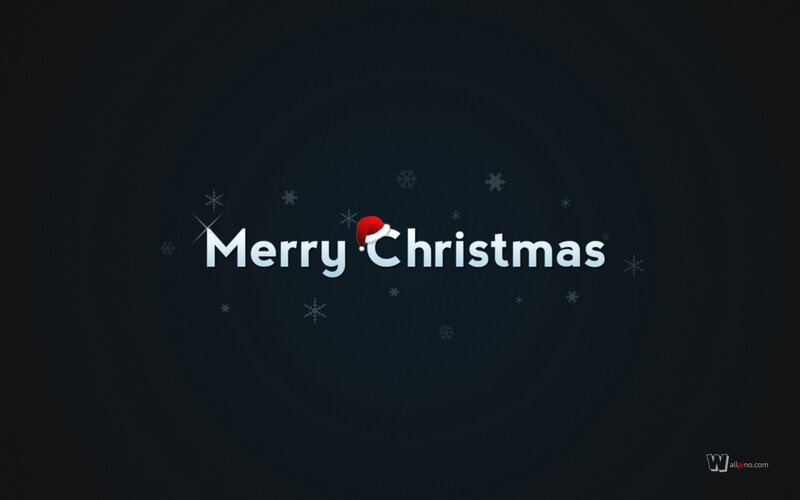 Merry Christmas Text — Black