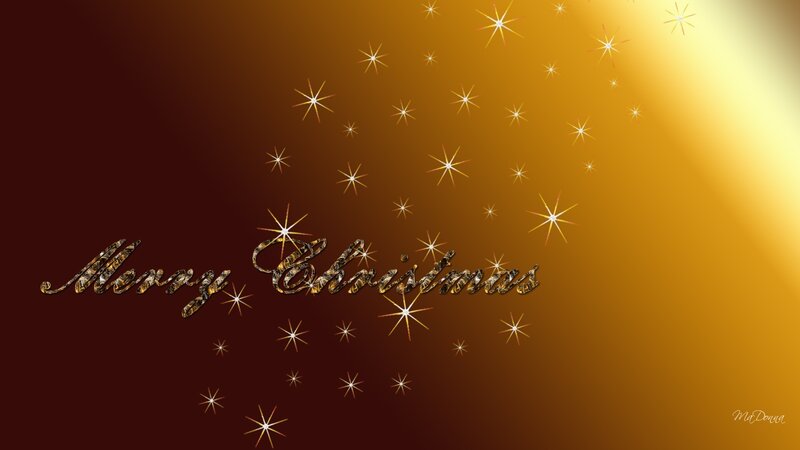 Merry Christmas Text — Brown