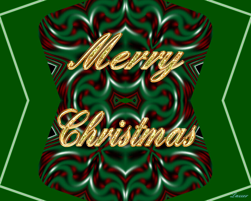 Merry Christmas Text — Green, Festive, Winter