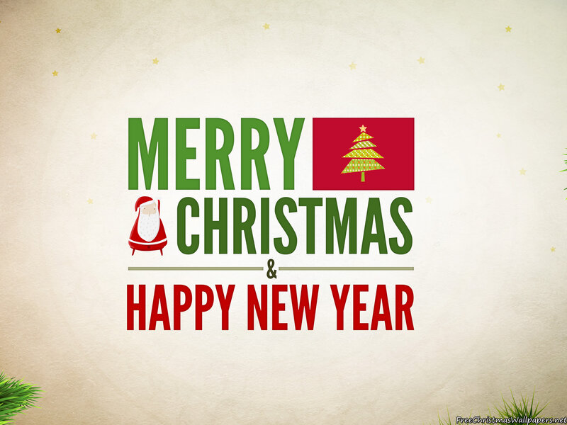 Merry Christmas Text — Green, Festive, Winter, Vector Art