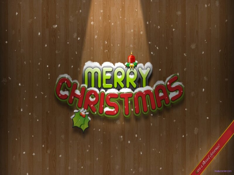 Merry Christmas Text — Green