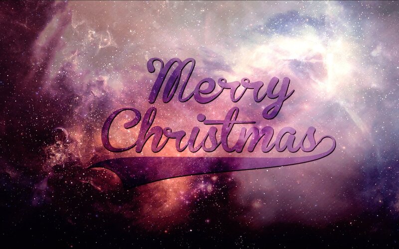 Merry Christmas Text — Purple