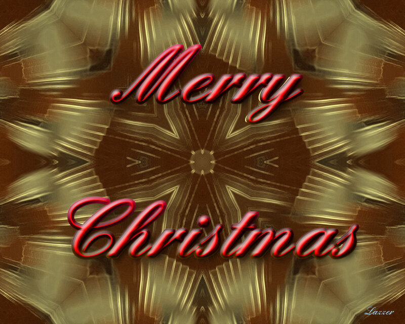 Merry Christmas Text — Red, Festive, Digital Art