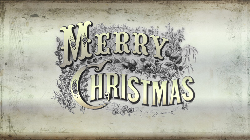 Merry Christmas Text — White, Festive