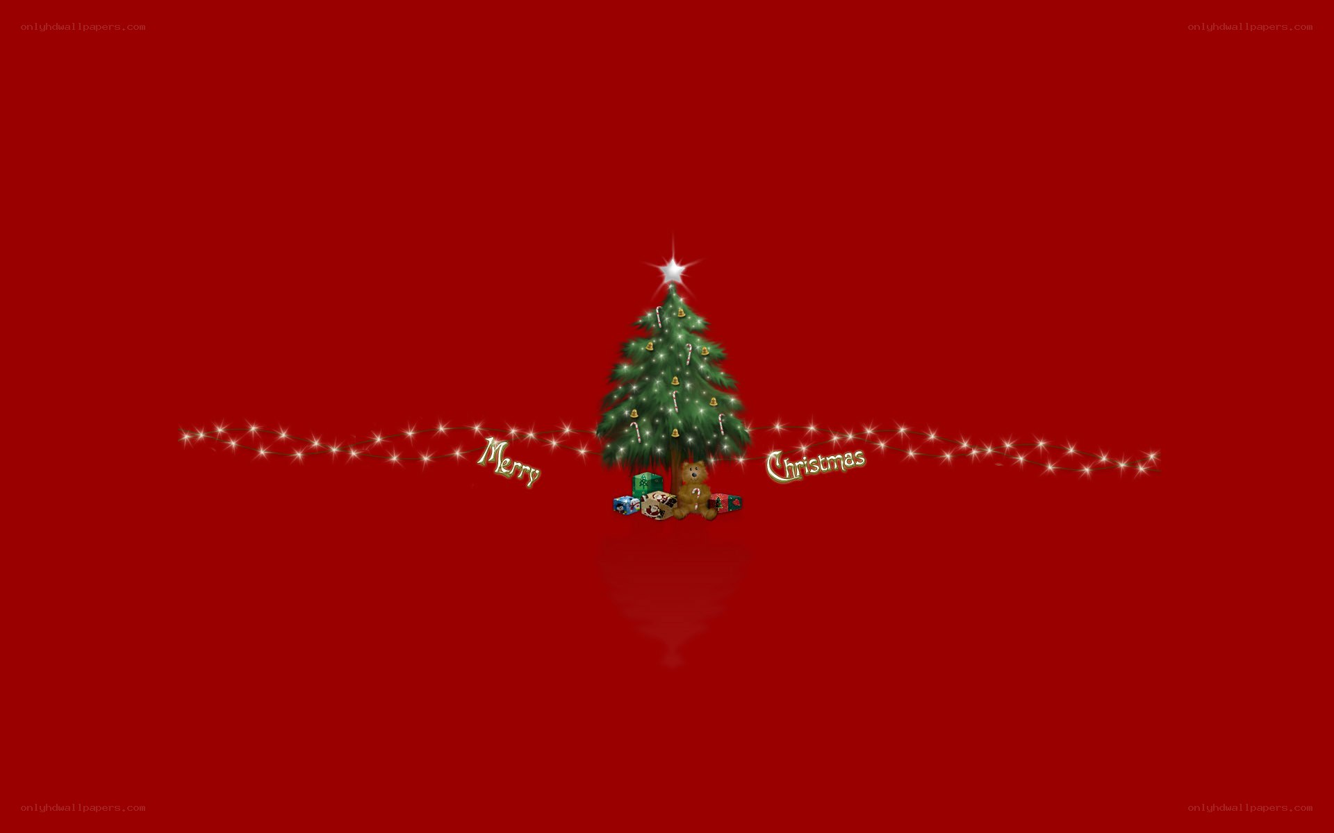 Merry Christmas tree scene