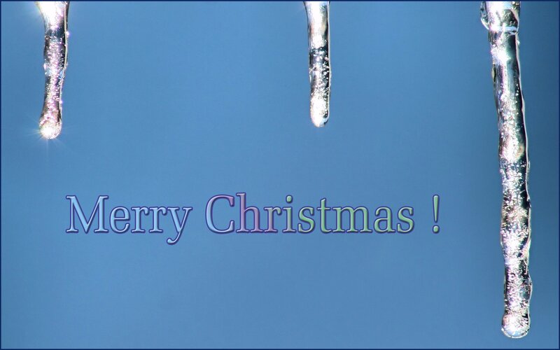 Merry Christmas with icicles