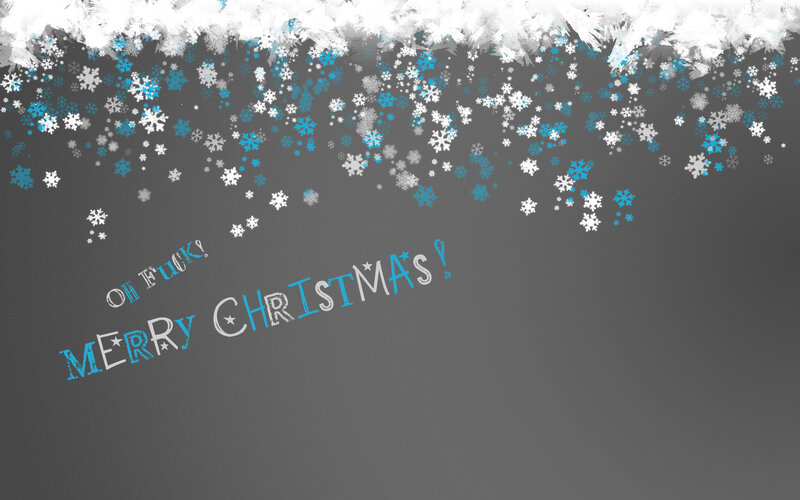 Merry Christmas with snowflakes