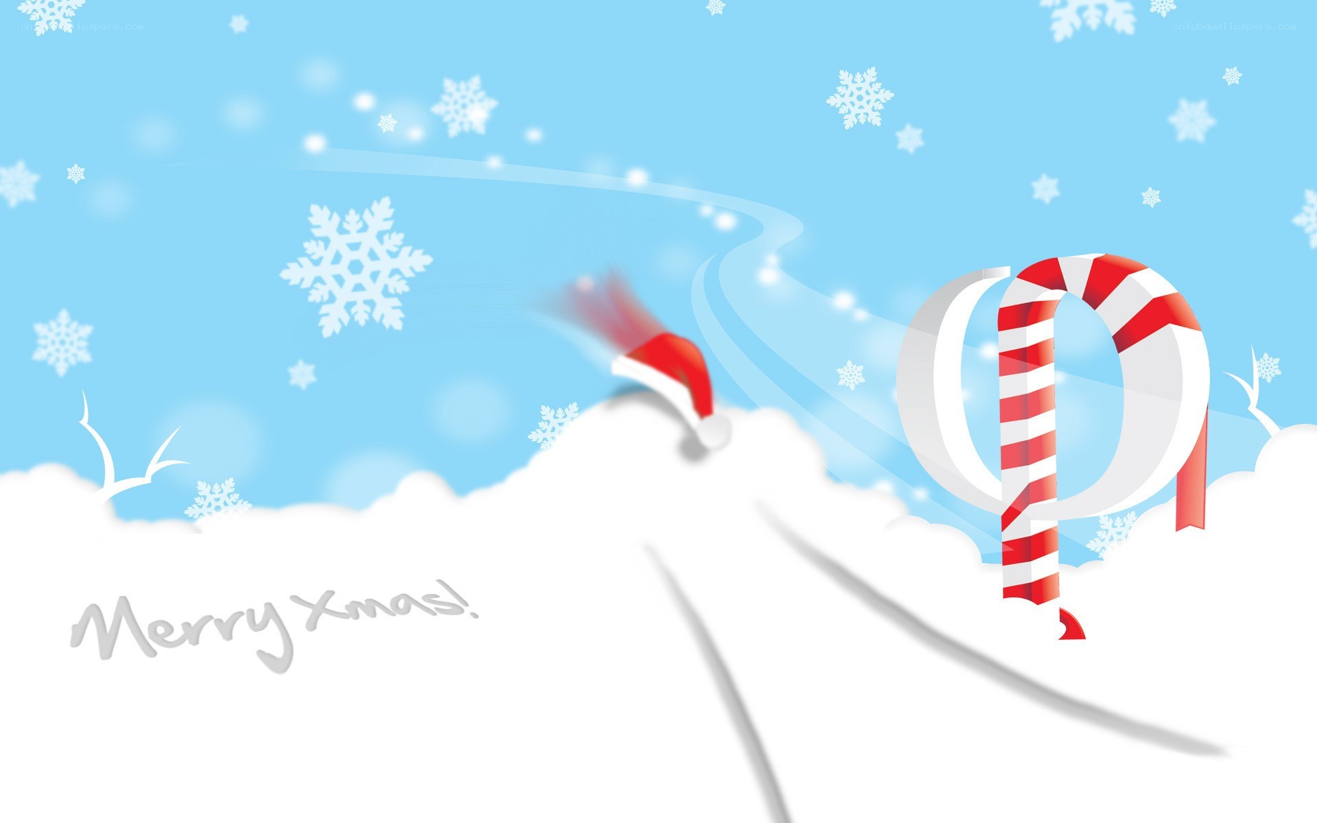 Merry Xmas holiday scene