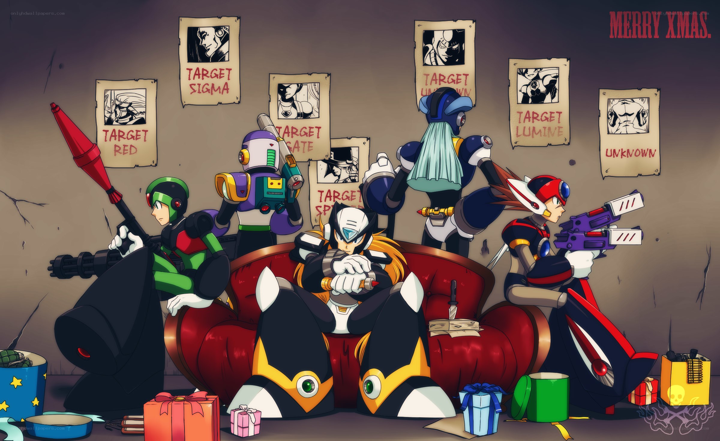 Merry Xmas with Mega Man X characters