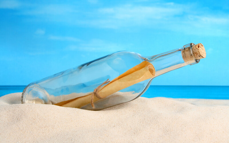 Message in a Bottle — Blue, Serene