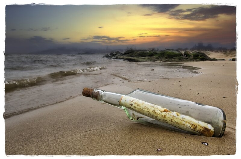 Message in a Bottle — Yellow, Serene