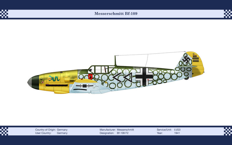 Messerschmitt Bf-109 Aircraft — Yellow