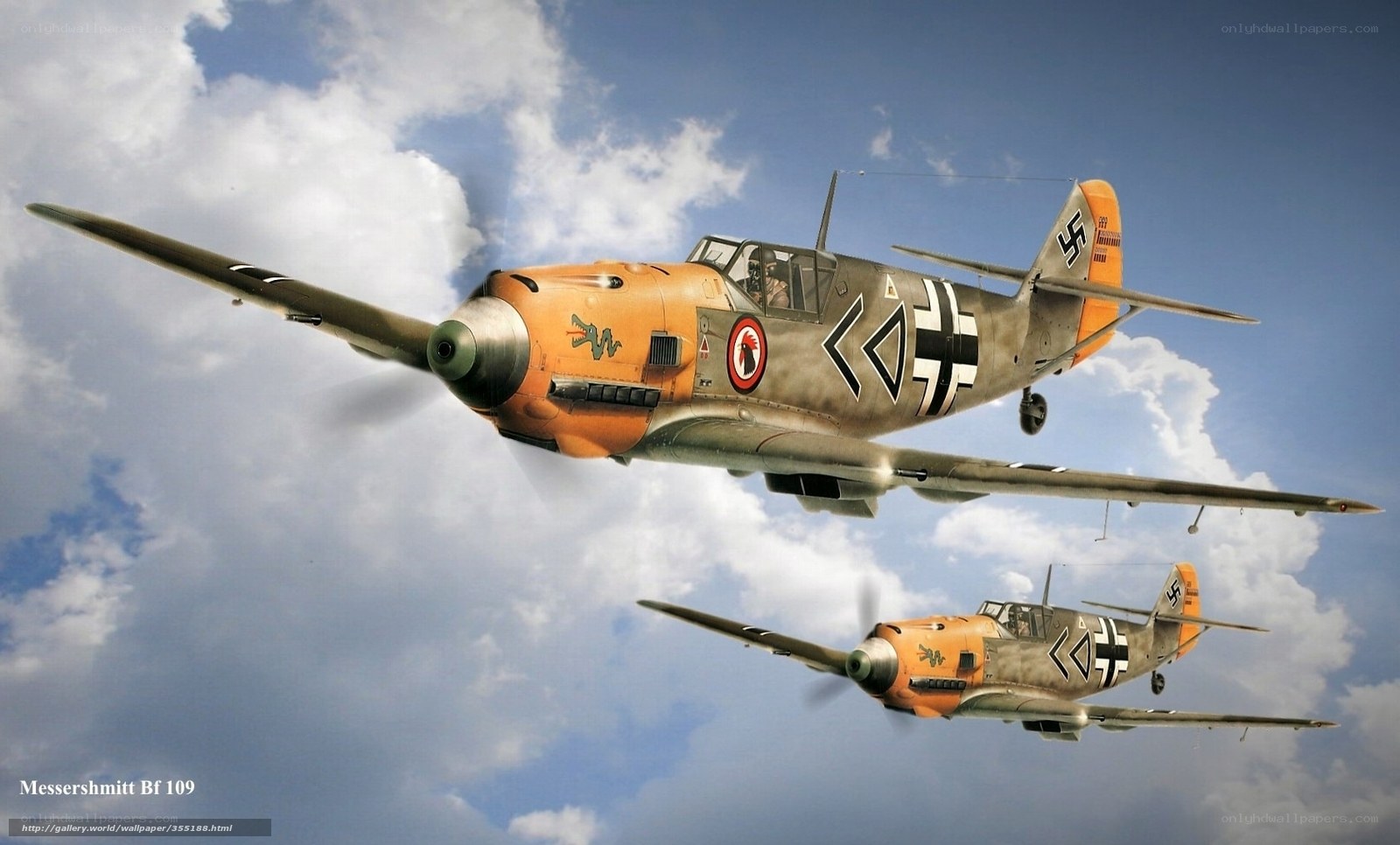 Messerschmitt Bf 109 in flight