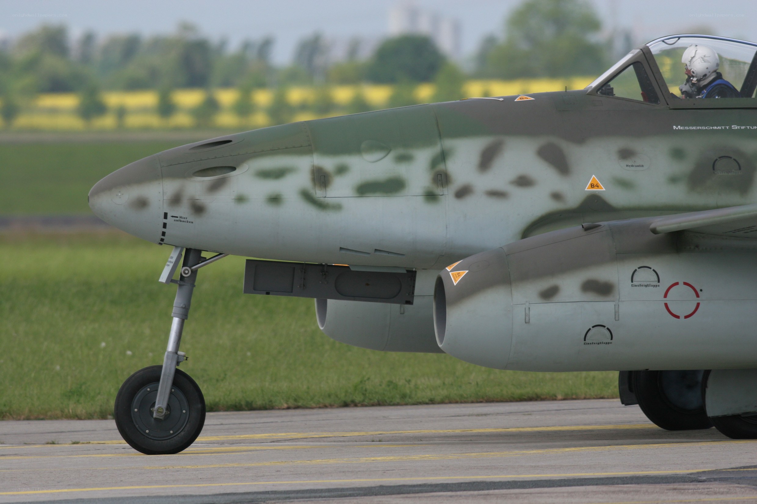 Messerschmitt jet on runway