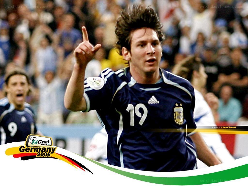 Messi celebrating goal