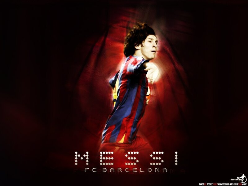 Messi in FC Barcelona jersey