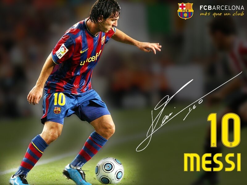 Messi in FC Barcelona kit