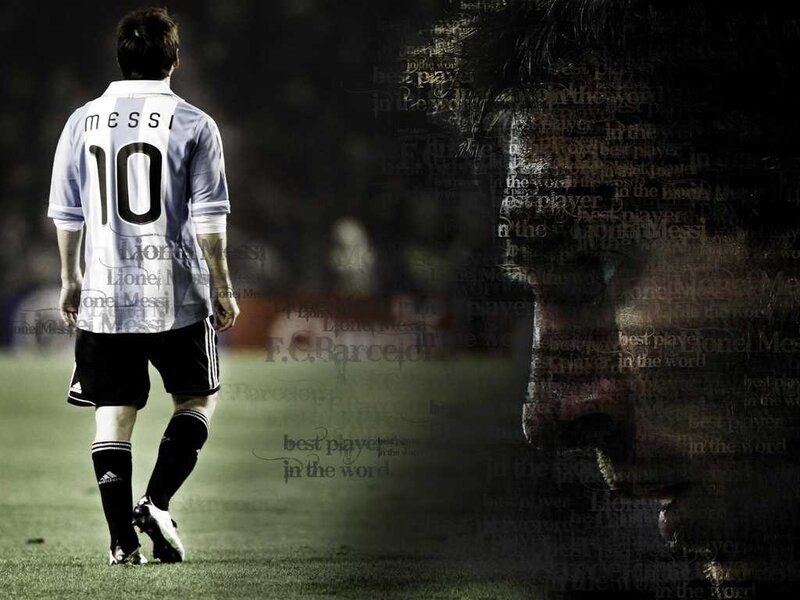 Messi on the field